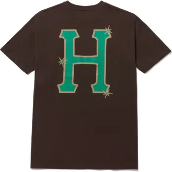 Pánské tričko huf Pánské triko sideline tee chocolate