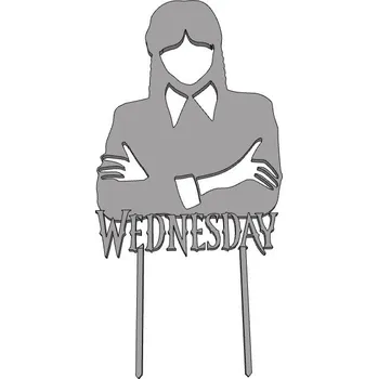 Wednesday č.5 - plastový zápich - Růžová