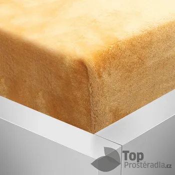 Prostěradlo OBOUSTRANNÉ Mikroplyšové prostěradlo DELUXE 90x200 - Žluto-oranžová