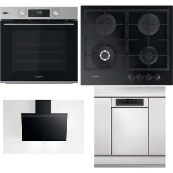 Set domácích spotřebičů WHIRLPOOL OMSK58RU1SX + WHIRLPOOL GOFL 629/NB1 + WHIRLPOOL AKR 62F LT K + WHIRLPOOL WSBO 3O34 PF X