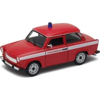 autíčko Model auta Welly Trabant Hasiči (červená) 1:24