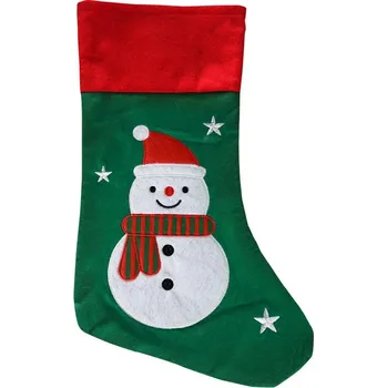 Rappa 222236 vánoční punčocha zelená se sněhulákem 38 cm