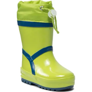 Dívčí holínky Dětské holinky Playshoes zelené se stahováním