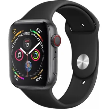 Příslušenství k chytrým hodinkám Silikonový řemínek pro chytré hodinky Apple Watch 45 mm (9.série) - černý