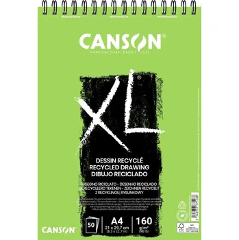 Výtvarný papír Canson XL Recycled skicák A4 krouž.vazba, 160g