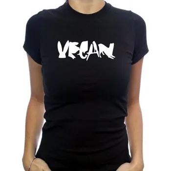 dámské tričko VEGAN-Animals M Bílá