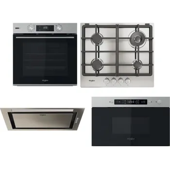 Set domácích spotřebičů WHIRLPOOL OMSK58RU1SX + WHIRLPOOL TGML 661 IX R + WHIRLPOOL WCT3 64 FLB X + WHIRLPOOL MBNA910X