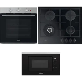 Set domácích spotřebičů WHIRLPOOL OMK38HU0X + WHIRLPOOL GOFL 629/NB1 + WHIRLPOOL WMF200G