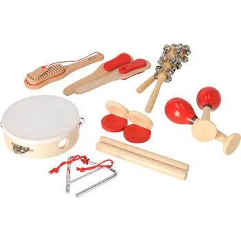 Dřevěná hračka ČistéDřevo H342 sada dřevěných hudebních nástrojů