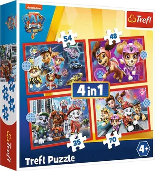 Puzzle Trefl Tlapková patrola ve městě 4v1