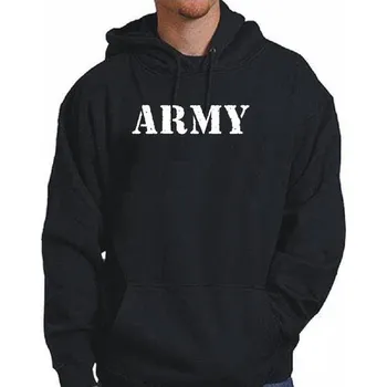 Pánská mikina mikina s kapucí ARMY Černá XXL