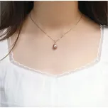 For Silver Náhrdelník s přírodní sladkovodní fialovou perlou - Stříbro 925