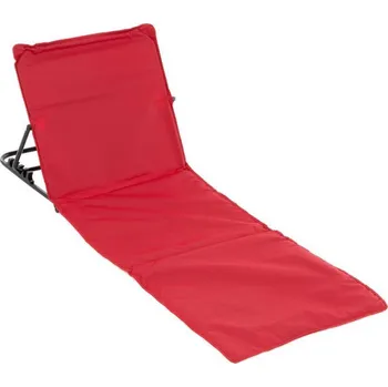 Zahradní lehátko Lehátko k vodě s nastavitelnou opěrkou červené, skládací, 166x58 cm
