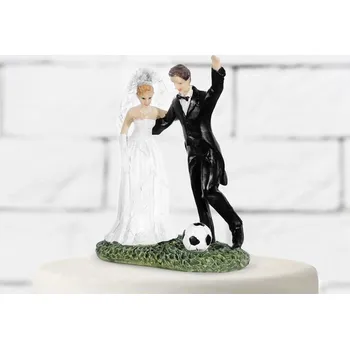 Svatební figurka fotbalista 14 cm