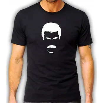 Pánské tričko pánské tričko portrét - Freddie Mercury XL Bílá