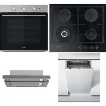 Set domácích spotřebičů WHIRLPOOL OMK38HU0X + WHIRLPOOL GOFL 629/NB1 + WHIRLPOOL AKR 749/1 IX + WHIRLPOOL WSIC 3M27 C