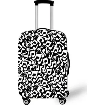 Obal na kufr s potiskem not velikosti S - 48x53 cm