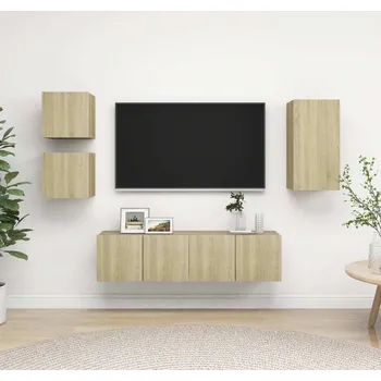 Obývací stěna vidaXL 5dílný set TV skříněk kompozitní dřevo [3078695] Barva: dub sonoma