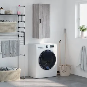 Koupelnový nábytek vidaXL Nástěnná skříňka 34,5 x 34 x 90 cm [828853] Barva: šedá sonoma