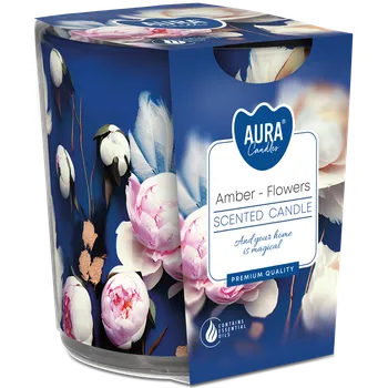 Svíčka Vonná svíčka ve skle Amber Flowers