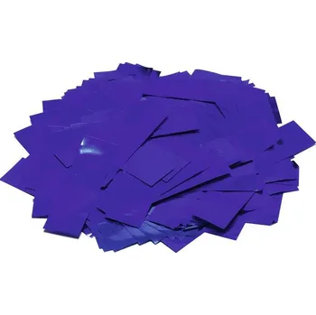 Konfeta Tcm Fx metalické obdélníkové konfety 55x18mm, modré, 1kg