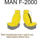 Autopotahy MAN F2000 / L2000 řidič pás v sedačce, červené