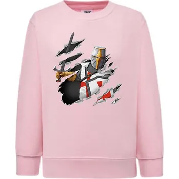 Chlapecká mikina detska_klasicka_levna_mikina_krizak Barva: Pink - růžová, Dětská bavlněná trička JHK: L