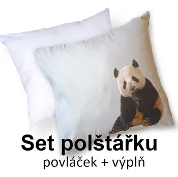 Polštář Apex® produktová řada 3D 3D povláček na polštářek Apex - Panda - Polštářek s výplní (100% pes kuličkové duté vlákno)