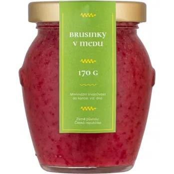 Včelařství Domovina Brusinky v medu 170 g