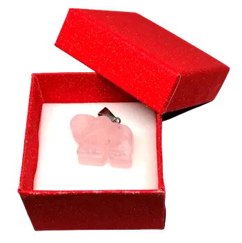 Přívěsek Dárkově balený přívěsek růženínový slon pro štěstí