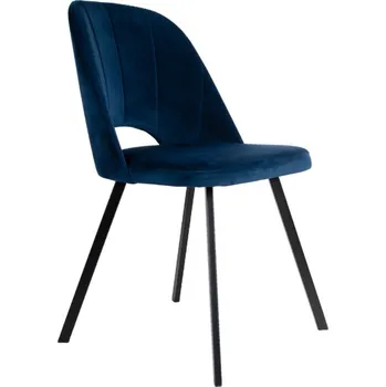 BMB HANA - čalouněná jídelní židle, kov + semiš