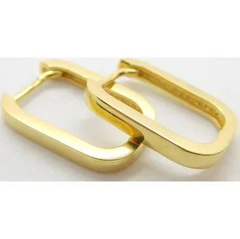 Náušnice Klenoty Budín Dámské obdélníkové náušnice ze žlutého zlata 585/1,84gr HK2192 (Klenoty Budín Dámské obdélníkové náušnice ze žlutého zlata 585/1,84gr HK2192)