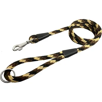 Vodítko pro psa BAFPET Vodítko B&F jednoduché SPIRÁLA 14 mm x 150 cm Barva: Hnědá