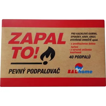 Podpalovač BALhome Zapal to! pevný podpalovač 40 ks