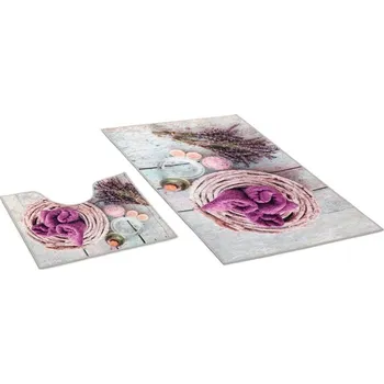 Bellatex Koupelnová 3D souprava s výkrojem 60 x 100, 60 x 50 cm, levandule