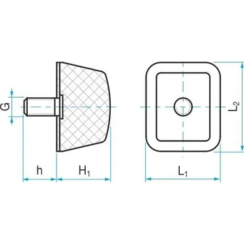 Silentblok nápravy RUBENA Pružina KD 125/45 - M16/45 - 55ShA
