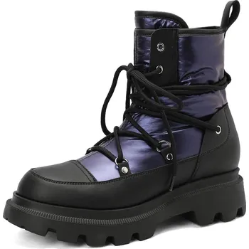 Dámské kozačky Voděodolné a protiskluzové sněhule dámské se šňůrkami Barva: Modrá, Velikost: 40