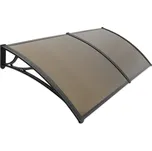 Dveřní vchodová stříška nedělená hnědá