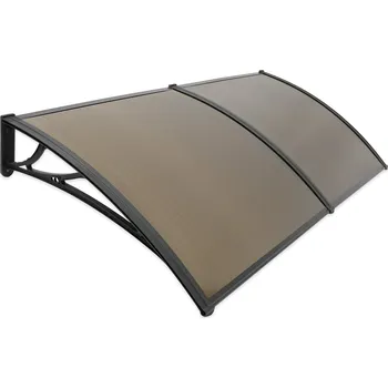 Stříška nad vchodové dveře Dveřní vchodová stříška nedělená hnědá