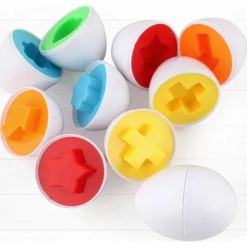 Dřevěná hračka Montessori hračky - "chytrá vejce" Barva: 6pcs opp bag