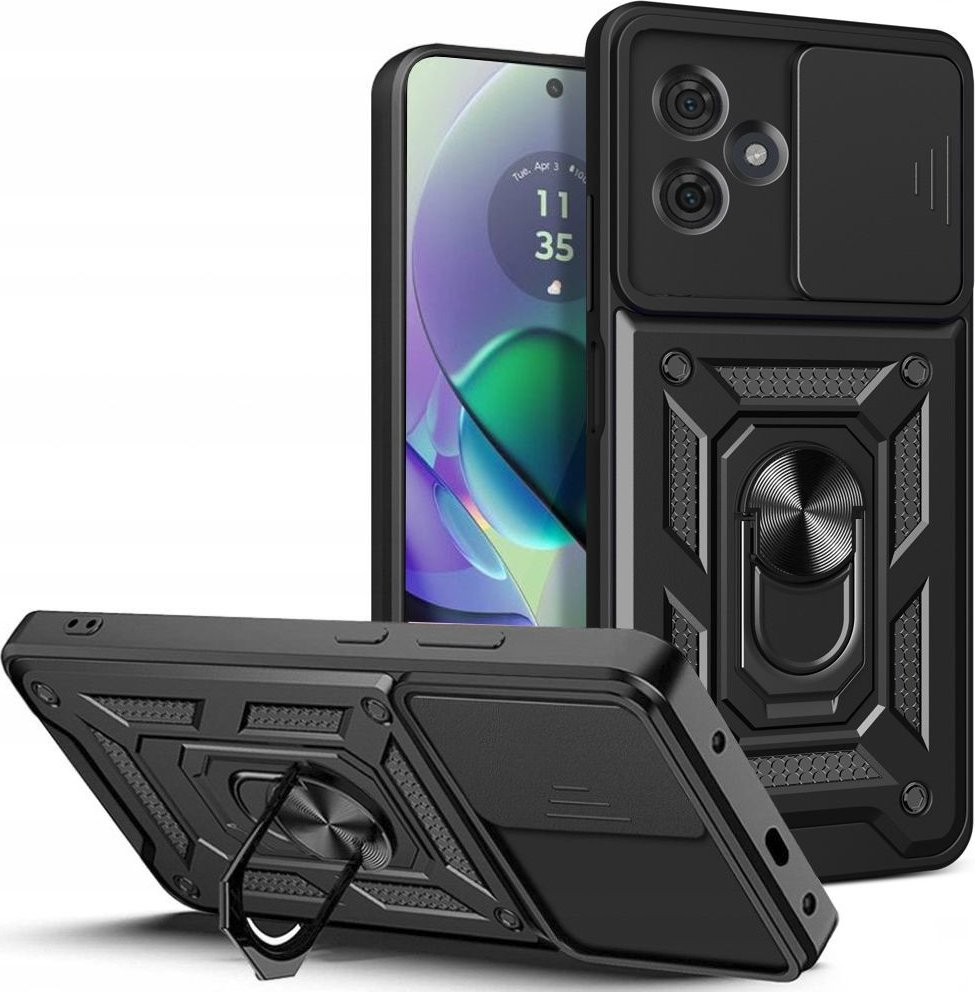 Coque Antichoc Odeydo Pour Motorola Moto G54 5G – Noire – Protection Caméra Intégrée