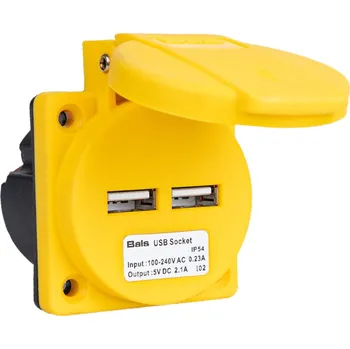 Elektroinstalační materiál Zásuvka BALS 700 2,1A 2xUSB/5V IP54 700