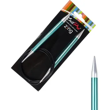 Jehlice Pevné kruhové kovové jehlice Zing KnitPro 120 cm 8 mm