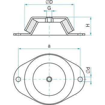 Silentblok nápravy RUBENA silentblok GMF 160/60-M16