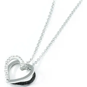 Náhrdelník Náhrdelník dvojité srdce z chirurgické oceli S11051065