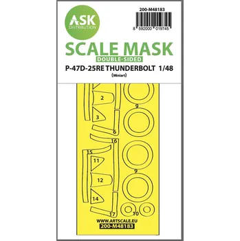 Plastikový model ASK 1/48 P-47D-25RE Thunderbolt double-sided express fit mask for MINIART