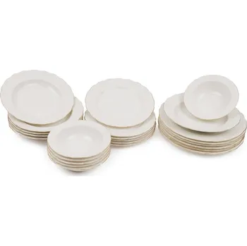 jídelní souprava ASIR Rustik Gold 24 ks bílá/zlatá