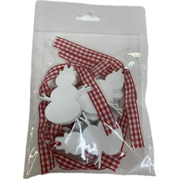 Vánoční dekorace Sněhulák stuha 5 cm