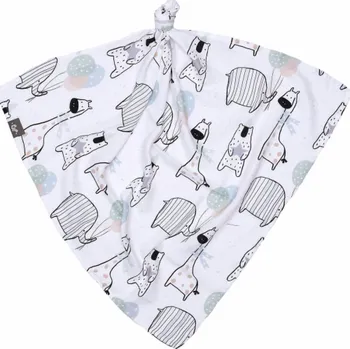 látková plena Pulp Pulp, bambusová plenka Žirafy, 75 x 70 cm