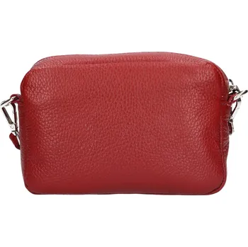 Kabelka Dámská kožená crossbody kabelka Italia Marika - tmavě červená